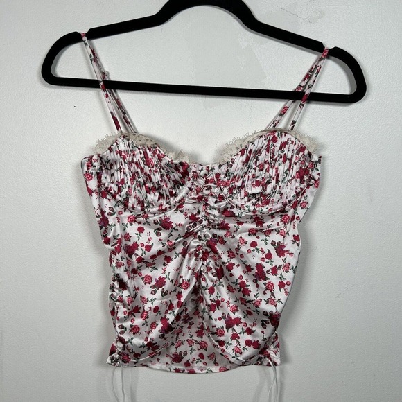 For Love & Lemons Melrose Bustier White Floral Small Sold Out Victorias Secret - Picture 4 of 12